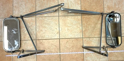 JUEGO DE ESPEJOS RETROVISORES LATERALES FORD BIG TRUCK VINTAGE, ACERO INOXIDABLE, DIESTRO/DERECHO, REMOLQUE, 60-70? Foto 1 de 4