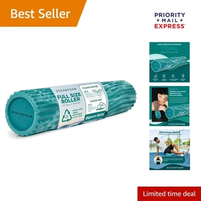 Rodillo de marea - Rodillo de espuma de jade y espuma de mar ecológico para recuperación muscular 20" Foto 1 de 4