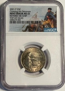 2021 P Crown Die Chip Quarter Error NGC MS 65 - Picture 1 of 3