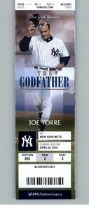New York Mets vs New York Yankees 4/26/2015 Full Ticket - Joe Torre - Picture 1 of 2
