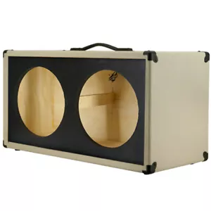 2X12 horizontal shape guitar Speaker Empty Cabinet white text tolex G2X12STWBF - Picture 1 of 8