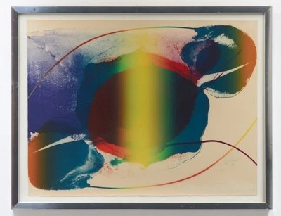 Paul Jenkins American (1923-2012) "Fenómeno ligero" muy raro firmado y fechado Foto 1 de 2