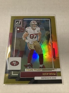 2022 Donruss Football Premium prova stampa oro #27 Nick Bosa 49ers - Foto 1 di 1