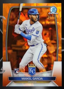 Maikel Garcia - 2023 Bowman Chrome Sapphire 07/75 Orange Refractor #30 RC - Picture 1 of 3