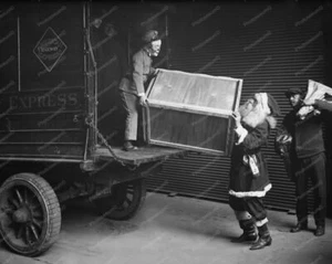 Santa & Clown Load Rail Express Car Classic 8 by 10 Reprint Photograph - Picture 1 of 1