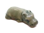 Ceramic Hippopotamus Miniature Wild Animal Figurine Hippo Wildlife Collectible 2