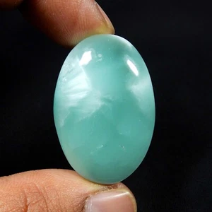 Sky Blue Larimar Pattern Hemimorphite Oval Cabochon Gemstone Loose 47 Cts #10631 - Picture 1 of 7