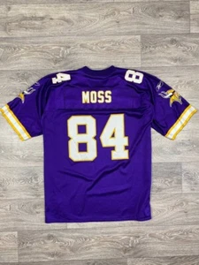 Randy Moss Minnesota Vikings authentic Reebok purple double stitched jersey - Picture 1 of 8