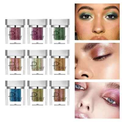 Metallic Shiny Eyeshadow Powder Highlight Dazzle Sequin Glitter Eye Shadow Liner - Image 1 of 4