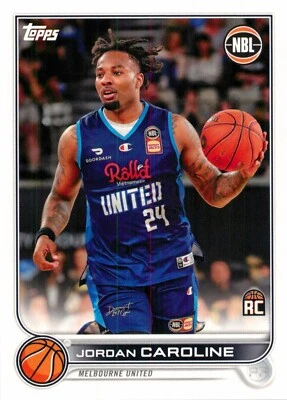 2022 2023 Melbourne United NBL Basketball Topps Rookie Card - Jordan Caroline - Image 1 of 3