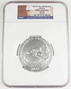 2012 P Chaco Culture America the Beautiful 5 oz Silver Coin SP Edition NGC SP70 - Picture 1 of 4