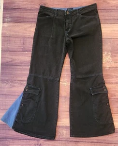 90s Vintage MT:2 Raver Pants RARE Size 34 Wide Legs With Blue Flare * - Picture 1 of 13