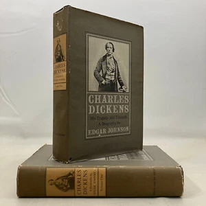 Charles Dickens Biography 2 Volume Set Edgar Johnson 1952 Book of the Month Club - Picture 1 of 8