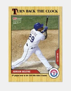 2020 Topps Now Adrian Beltre #38 Turn Back Clock Limited Ed. Print Run is 357 - Picture 1 of 1