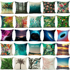 Decor Home Cover Natural Plant Pillow Case Sofa Throw Cushion 18" Cotton Linen
