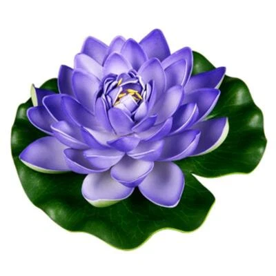 2 Piezas Flores de Loto Plantas Artificiales Agua Planta Flotante Piscina Pecera Decoración Foto 1 de 4