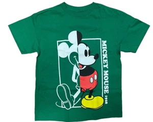 Disney Mickey Mouse Boy's Classic Mickey T-Shirt Green Small 6/8 - Picture 1 of 2