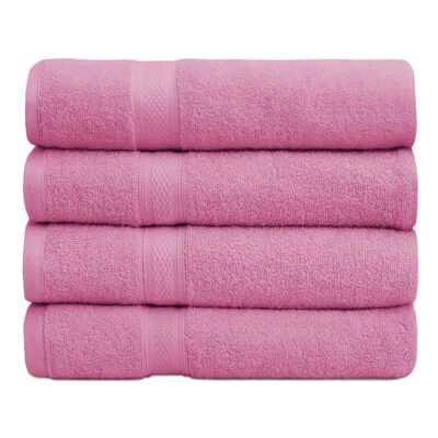 4 Pack Cotton Bath Towel Luxury Combed Set 27"x54" 500 GSM Highly Absorbent - Image 1 of 3