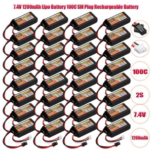 7.4V 1200mAh Lipo Battery SM Plug Rechargeable Battery for RC Car Boat Drone US - Picture 1 of 71