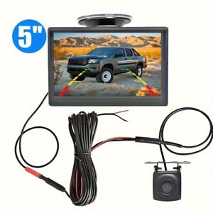5" Monitor Backup Camera Wired Car Rear View HD Parking System Night Vision