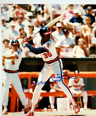 Autógrafo Devon White California Angeles foto com COA BB-249 - Imagem 1 de 4