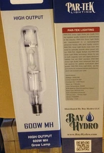 PAR-TEK LIGHTING 600W MH 6500K DIGITAL HIGH OUTPUT Lamp SAVE $$ W/ BAY HYDRO $$ - Picture 1 of 10