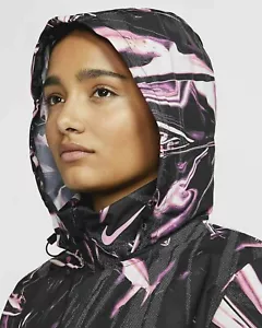 Giacca da corsa invernale Nike SHIELD idrorepellente donna taglia XS, S stampa nera - Foto 1 di 9