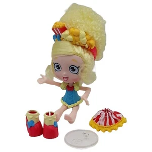 Shopkins Popette Shoppies Blonde Hair Doll Figure With Stand Approx 6" Tall - Picture 1 of 7