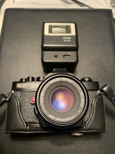 Porst Compact Reflex OV -Analoge Spiegelreflexkamera-50mm 1:2,0 Objektiv-Blitz - Bild 1 von 10