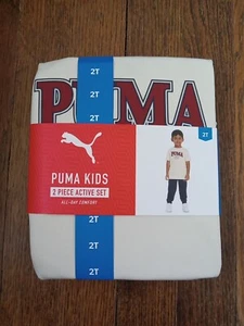 Puma Kids 2T Boys 2pc Active Set Tee & Jogger Varsity Style NWT - Picture 1 of 4