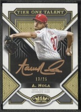 2023 Topps Tier One Aaron Nola Tier One Talent Auto Bronze Ink /25 Phillies