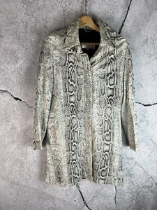 Roberto Cavalli Echtledermantel mit Schlangenhautimitat - Bild 1 von 4