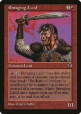 Magic MTG Tradingcard Tempest 1997 Enraging Licid