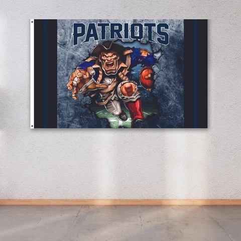 New England Patriots 3x5 ft Flag Football NFL Super Bowl Champions Banner Cover