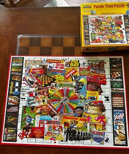 White Mountain Family Time Board Games We Loved 400 piece Jigsaw Puzzle COMPLETE - Picture 1 of 4