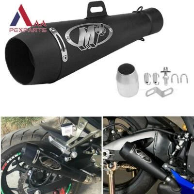Motorcycle Exhaust Muffler Pipe DB Killer Bolt-on M4 Exhaust For GSXR 750 YZF R6 - Image 1 of 4