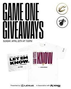 Let Em Know T-Shirt XL SGA 4/20/25 Cleveland Cavaliers Cavs Playoffs G1 IN HAND - Picture 1 of 8