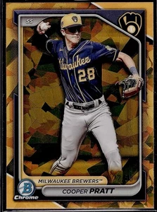 2024 Bowman Draft Sapphire Cooper Pratt #BDC-84 Gold /50 🔥 Brewers - Picture 1 of 2