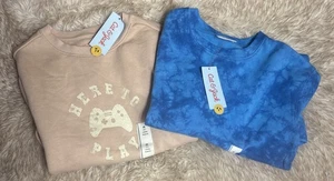 Kids Cat & Jack Unisex Crewneck Sweatshirt Lot Of 2 M (8) - Picture 1 of 8
