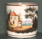Vieux Paris Porzellan Kaffeedose Mit Ländlicher Farmhouse Um 1800