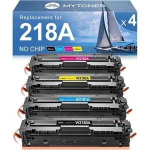 Mytoner 218A Toner ohne Chip 4er Pack für HP 3301/3201 Drucker hohe Reichweite B/C/M/Y - Bild 1 von 2