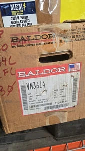 BALDOR 2 HP 1200 184C TEFC 3PH VM3614 LOCATION D-2 - Picture 1 of 1