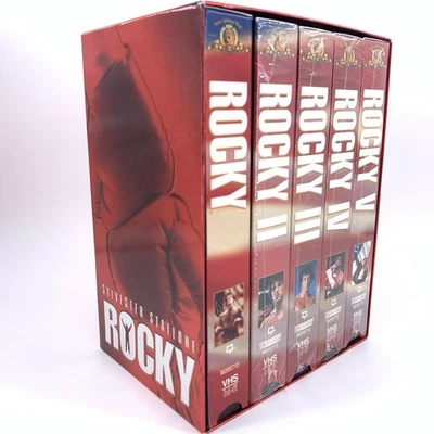 Rocky I-V VHS Box Set Sylvester Stallone Collection MGM Vintage Movie Bundle - Image 1 of 4