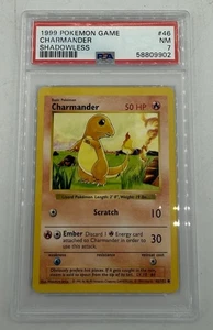 PSA 7 Pokémon TCG Charmander #46/102 Shadowless Common 1999 Base Set - Bild 1 von 2
