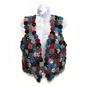 Chaleco Hecho a Mano Yo Yo Patchwork Vintage, Talla S-M Cottagecore. - Imagen 1 de 9