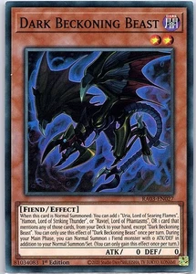 Dark Beckoning Beast RA03-EN027 Cuarto de Siglo Bonanza - Tarjeta Yu Gi Oh - Casi Nueva - Imagen 1 de 2