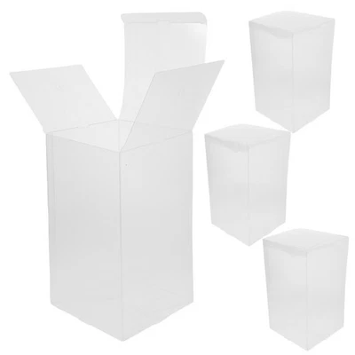  4 Pcs Scatoline Plastica Trasparente Scatole Piccole Mini Regalo - Immagine 1 di 4