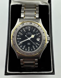 Glycine GMT 2000 Men's Watch Swiss Made 24hr Bezel Vintage Tested Working 4337 - Picture 1 of 10