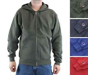 Champion Men's Fleece Jacket Hoodie Long Sleeve Double Dry Eco Full Zip Hood
