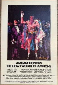1977 Leroy Neiman America Honors the Heavyweight Champions Poster, Genuine - Picture 1 of 8